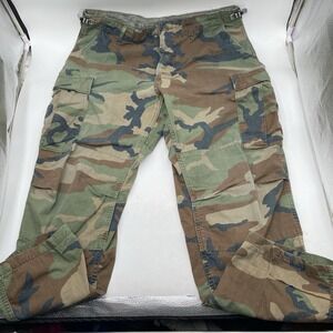 Military Army Cargo Pants Cold Weather Medium Regular Woodland Camo BDU